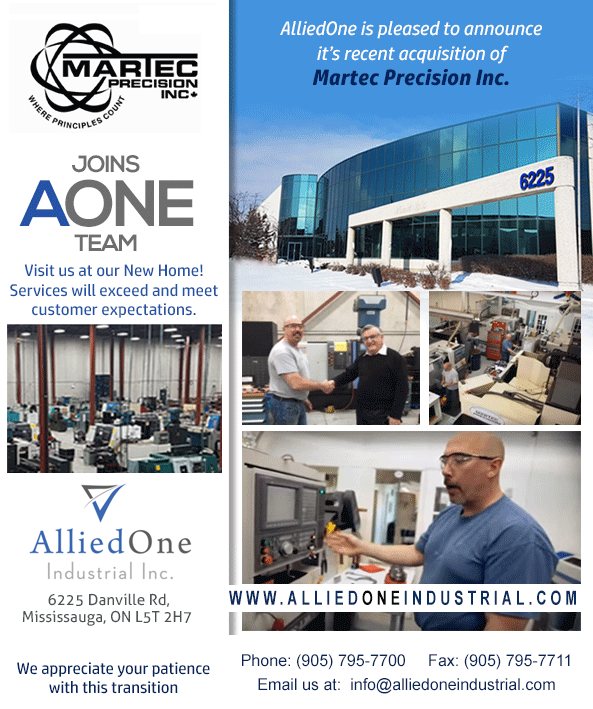 www.AlliedOneIndustrial.com The New Home of Martec Precision Inc.